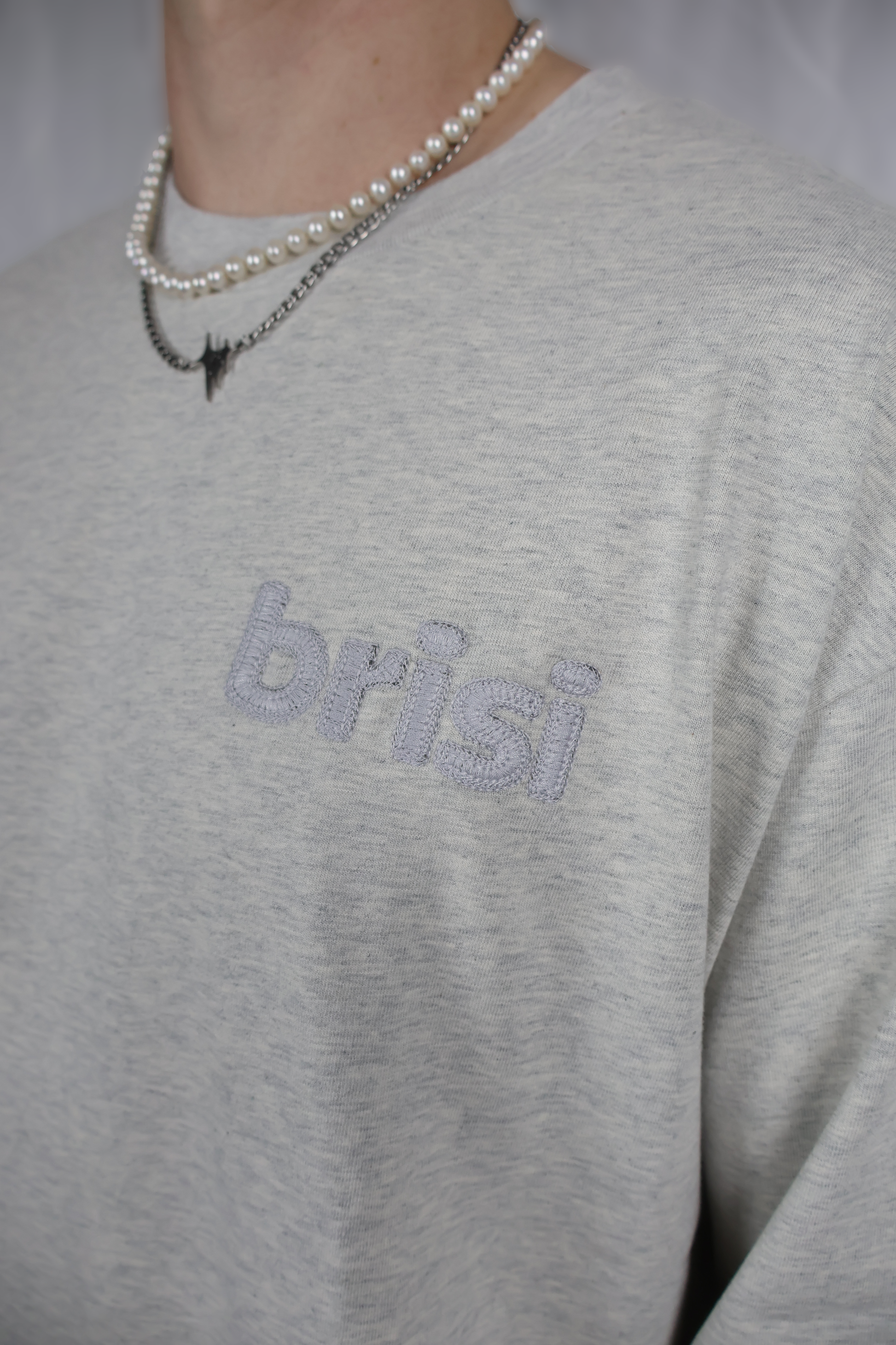 Brisi Comfort Longsleeve Grey - Detail